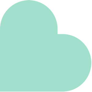 A green, stylized cloud shape with a flat bottom and a rounded top against a white background resembles the comforting assurance a vet provides, bringing calm to any storm for your pet.